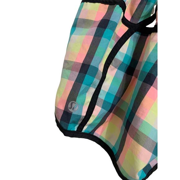 Lululemon tracker short ll‎ 2 way stretch wee wheezy check bleached coral 4 - Picture 5 of 6
